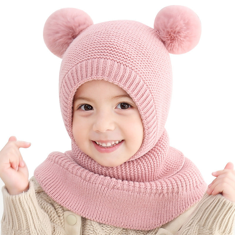 Thickened Warm Ear Protection Shawl Baby Woolen