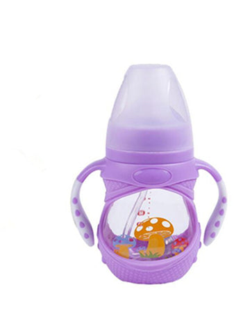 240ML Infant Food Silicone Explosion-proof Glass Feeding