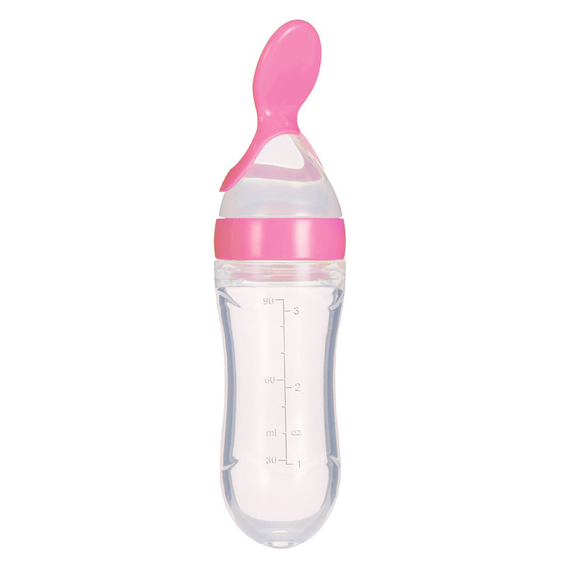 New Infant Silicone Feeding Squeeze Spoon