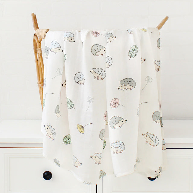 120x120cm Soft Bamboo Muslin Baby Swaddle Blanket Cotton Blend