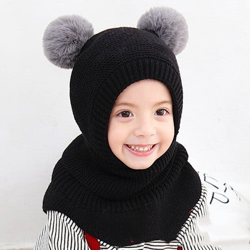 Thickened Warm Ear Protection Shawl Baby Woolen