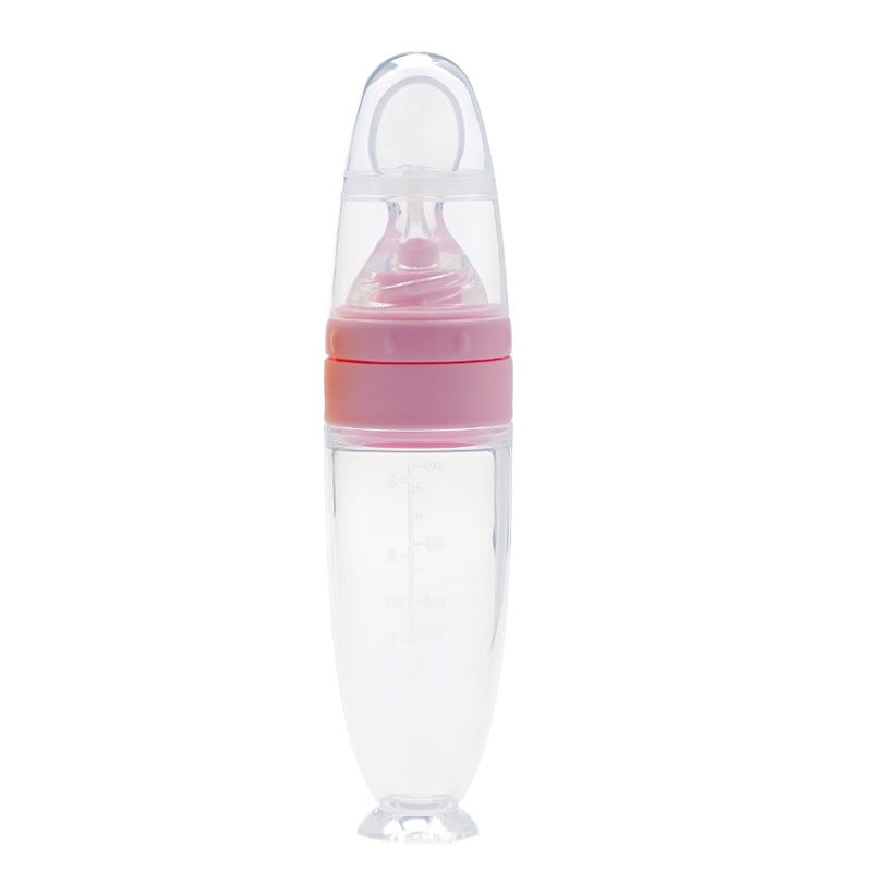 New Infant Silicone Feeding Squeeze Spoon