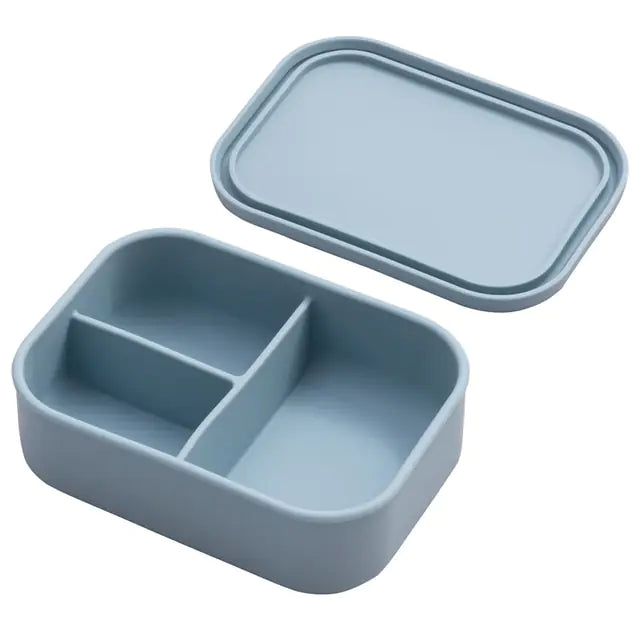 Silicone Baby Feeding Set: Leakproof, Microwave-Safe Bowl &amp; Plate with Lunch Box Design